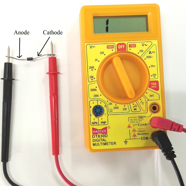 diode setting on multimeter